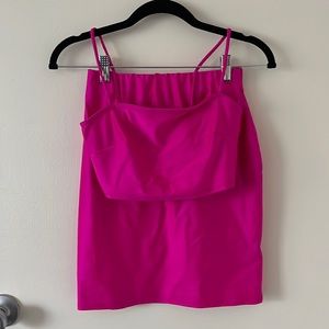 Hot pink skirt set